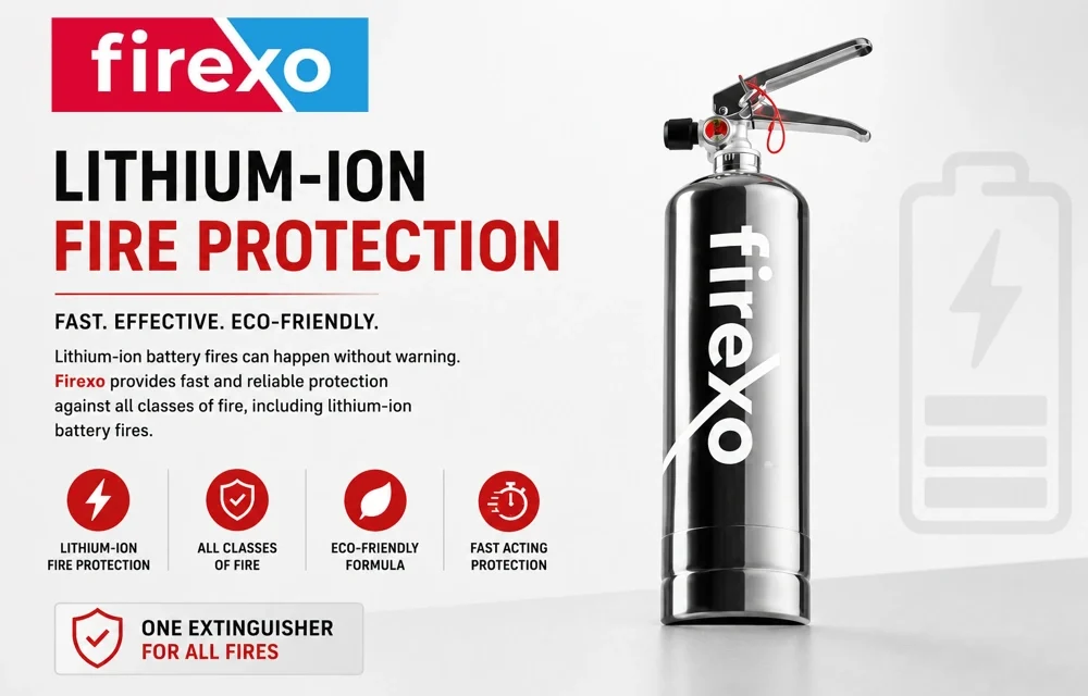 Firexo Extinguishers: Smarter Choice for Lithium-Ion Battery Fire Protection